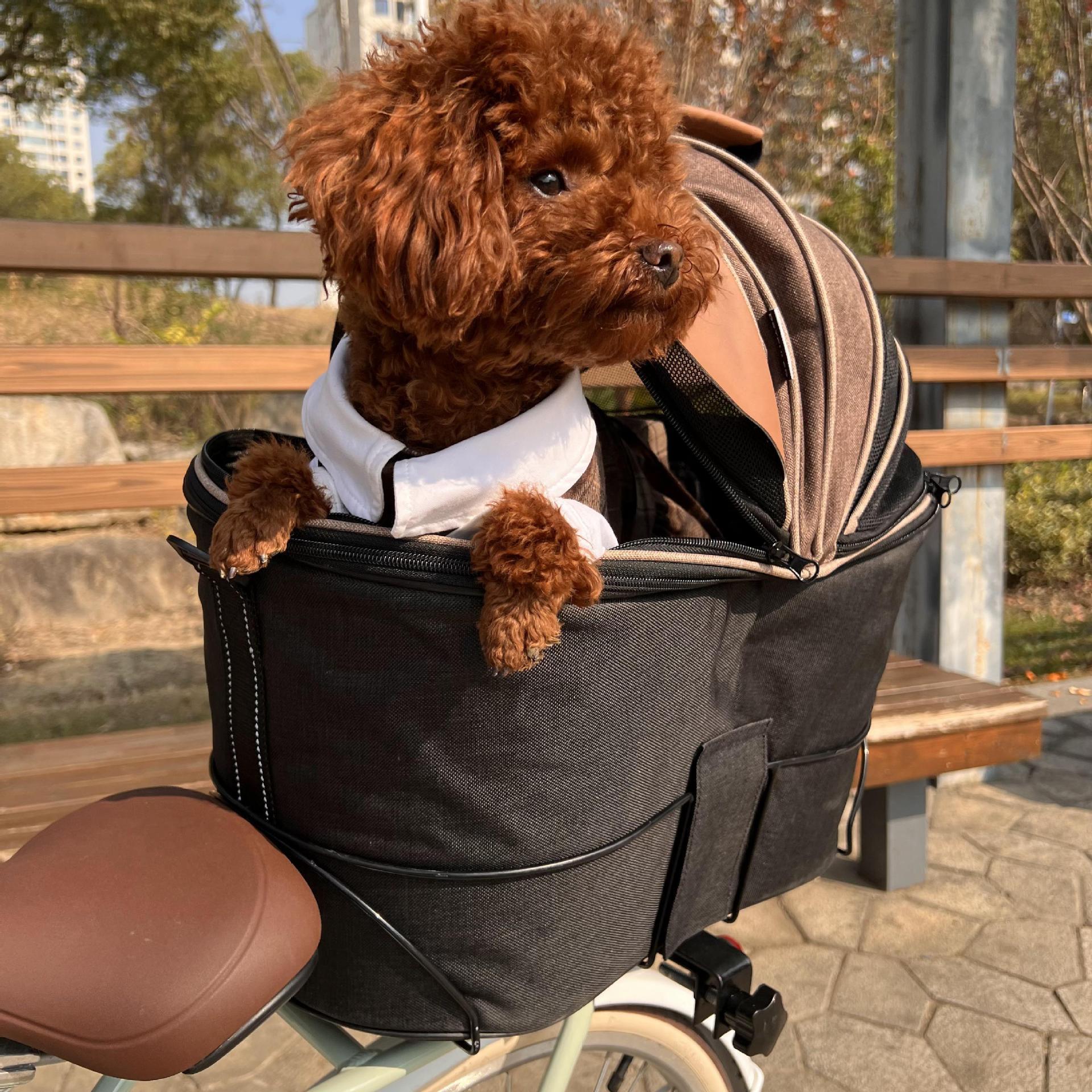 Pet Foldable Canvas Rear-Seat Carrier Bag