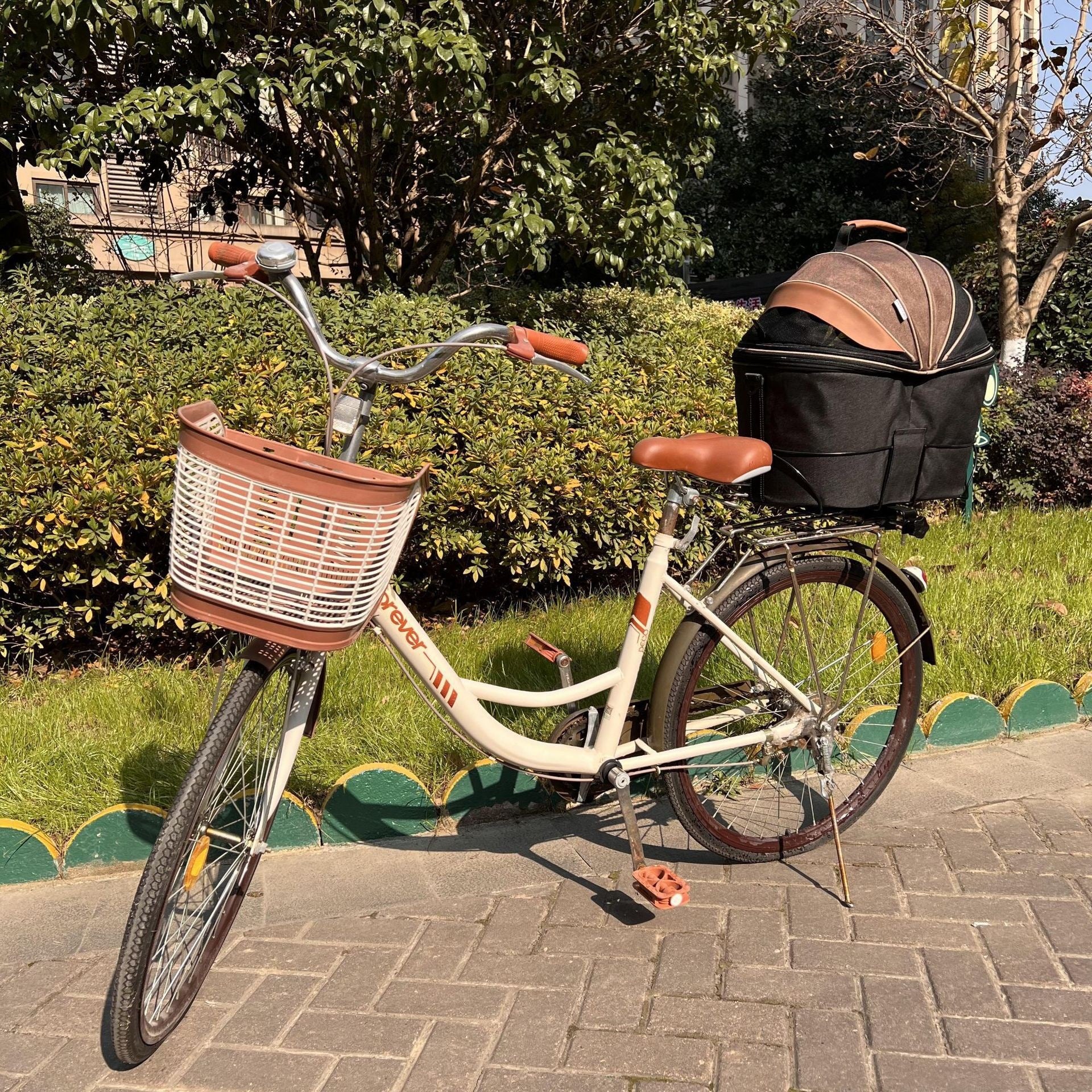 Pet Foldable Canvas Rear-Seat Carrier Bag